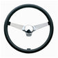 Grant GR832 14-3/4" Classic Series Steering Wheel Chrome 3 Spoke Black Vinyl Grip. 3-1/2" Dish