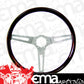 Grant GR929 14.5" Classic GM Steering Wheel Brushed S/S 3 Spoke/Mahogany Rim
