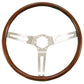 Grant GR930 14.5" Classic GM Steering Wheel Brushed S/S 3 Spoke/Walnut Rim