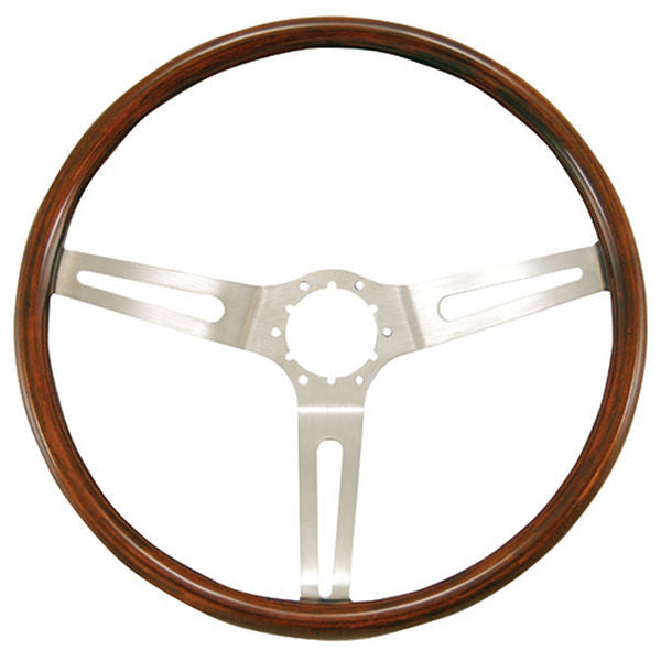 Grant GR930 14.5" Classic GM Steering Wheel Brushed S/S 3 Spoke/Walnut Rim