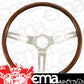 Grant GR930 14.5" Classic GM Steering Wheel Brushed S/S 3 Spoke/Walnut Rim