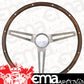 Grant GR967-0 Classic GM Steering Wheel 15" S/S 3 Spoke/Hardwood Rim