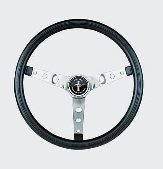 Grant GR968 15" Classic Mustang Steering Wheel Brushed S/S 3 Spoke/Black Grip