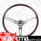 Grant GR971 16" Classic GM Steering Wheel Brushed S/S 3 Spoke Mahogany Wood Grip