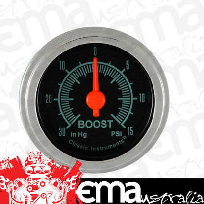 Classic Instruments GS08SLF G-Stock - Boost Gauge 2-1/8"
