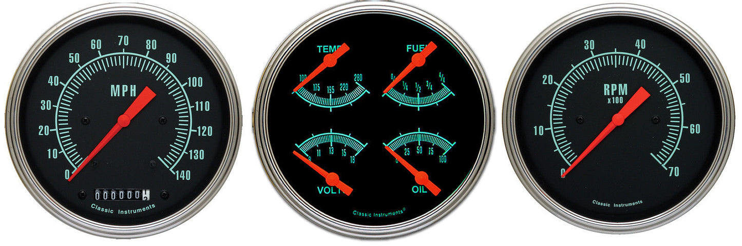Classic Instruments GS53SLF G-Stock 4 - 5/8" Speedo & Tach & Quad