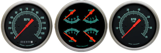 Classic Instruments GS53SLF G-Stock 4 - 5/8" Speedo & Tach & Quad