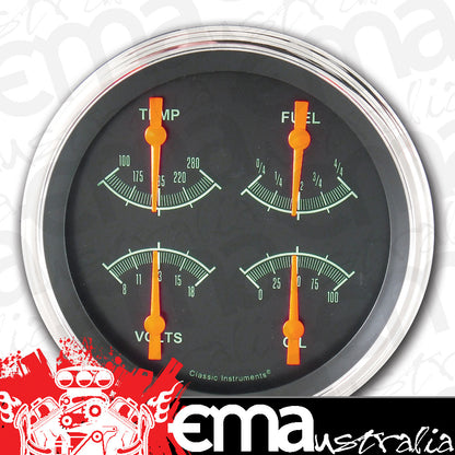 Classic Instruments GS75SLF G-Stock - Quad Gauge 4-5/8" (240-33 OHM)