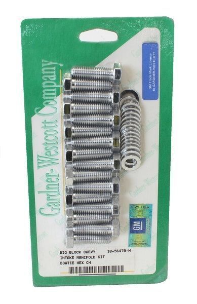Gardner Westcott GW10-56479-H Intake Manifold Logo Bolts Chrome suit Chev BB V8