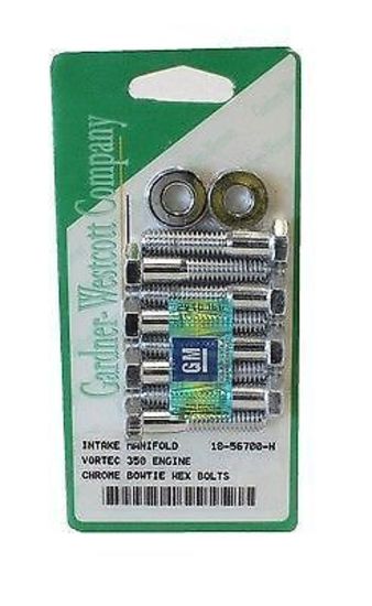 Gardener-Westcott GW10-56700-H Gardner Westcott Intake Manifold Bolt Set Chrome for Chev SB Vortec