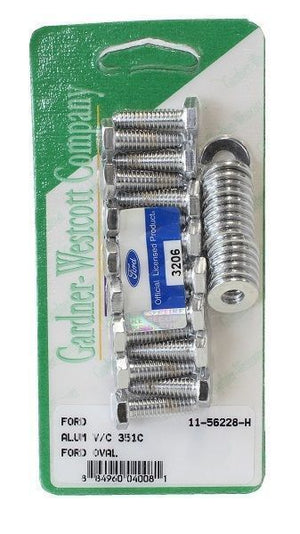 Gardner Westcott GW11-56228-H Alloy Valve Cover Bolts Chrome for Ford 302-351C