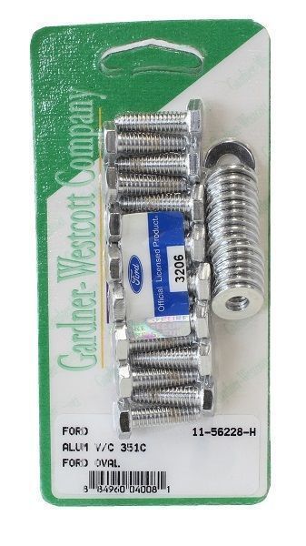 Gardener-Westcott GW11-56228-H Gardner Westcott Alloy Valve Cover Bolts Chrome for Ford 302-351C
