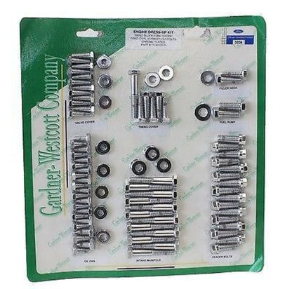 Gardner Westcott GW11-56250-H Engine Dress-Up Bolt Kit Ford Logo 289/302W Chrome
