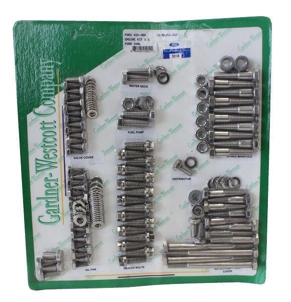 Gardner Westcott GW11-56254-HSP S/Steel Engine Dress-Up Bolt Kit Ford BB 429-460