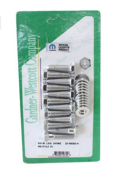 Gardner Westcott GW23-56302-H Intake Manifold Logo Bolts Chrome Chrysler SB V8