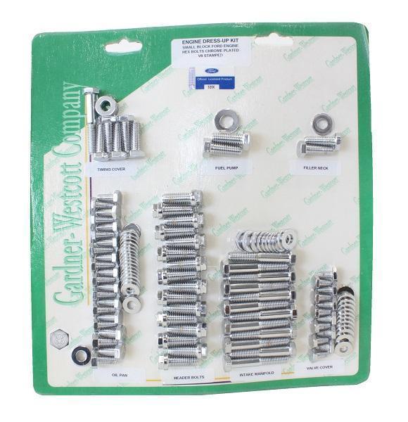 Gardner Westcott GW24-56250-HSP S/S Engine Dress-Up Bolts V8 Logo Ford 289-302W