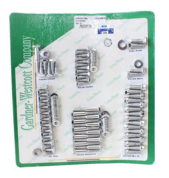 Gardner Westcott GW25-56250-H Engine Dress-Up Bolt Kit Ford Pony Logo 289/302W