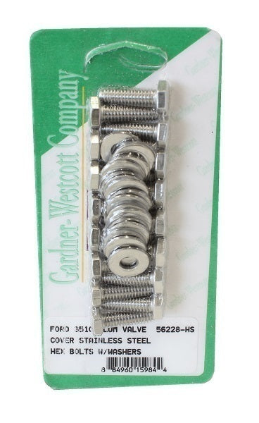 Gardner Westcott GW56228-HS Ford 302-351C S/S Hex Aluminium Valve Cover Bolt Set