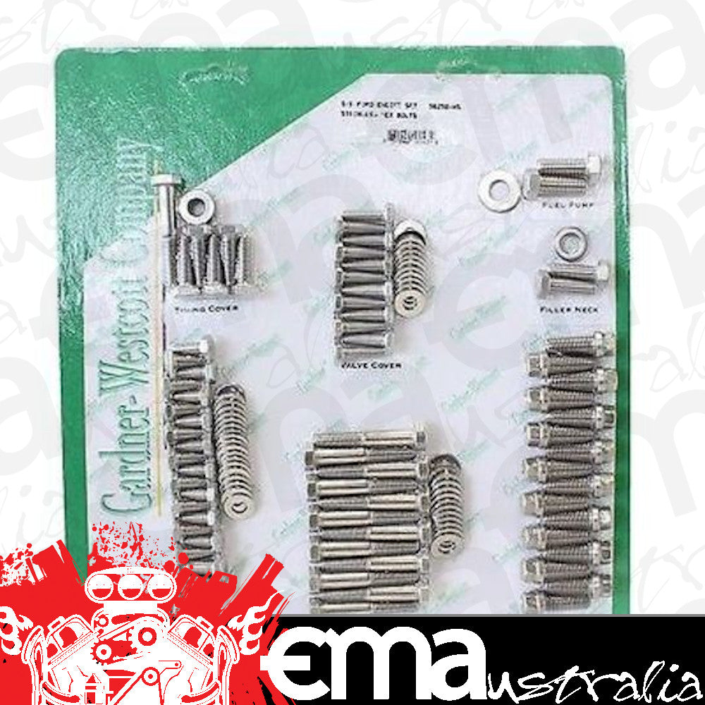 Gardner Westcott GW56250-HS S/S Engine Dress-Up Bolt Kit Ford 289/302W Natural