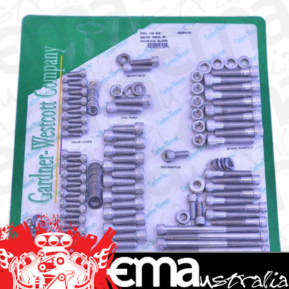 Gardner Westcott GW56254-SS Ford BB 429-460 S/S Allen Head Engine Bolt Kit