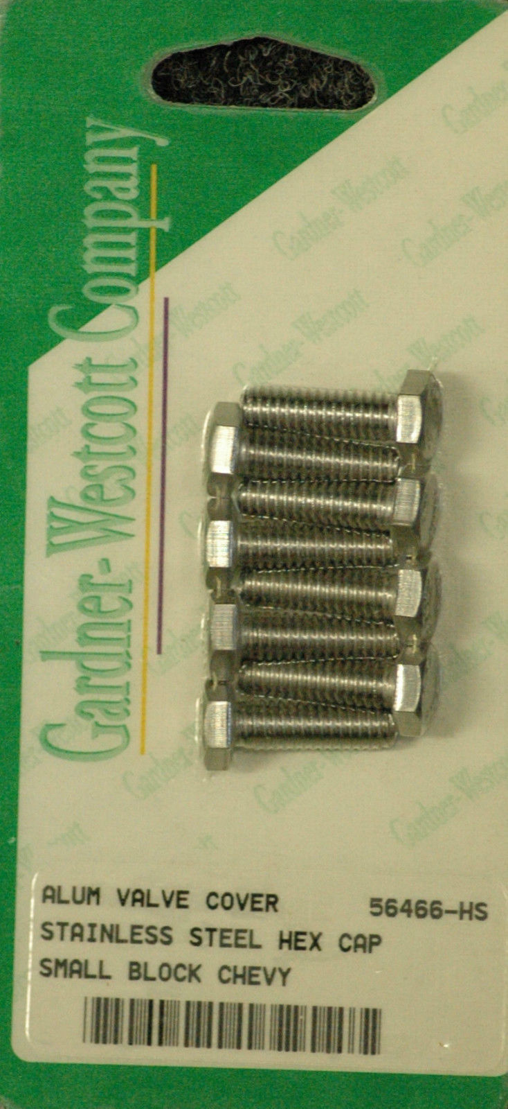 Gardner Westcott GW56466HS Stainless Steel Valve Cover Bolts Chev SB 1/4" x 20mm