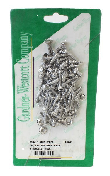 Gardner Westcott GWJ-322 S/S Interior Screw Kits suit 1932 Ford Coupe 3 Window