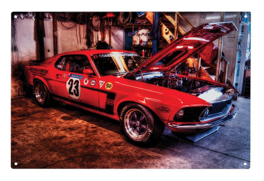 Engine Master Australia GXP-KV-85 Boss 302 Mustang Steel Sign 17" X 11"