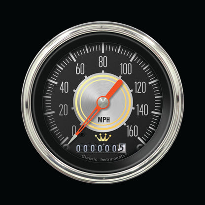 Classic Instruments HH55SLC Hollywood Hot Rod 3-3/8" Speedometer 140 MPH