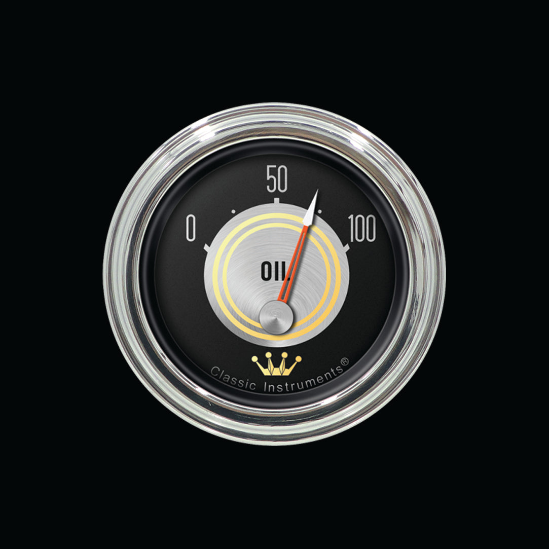 Classic Instruments HH81SLC Hollywood Hot Rod - Oil Pressure Gauge 2-1/8"