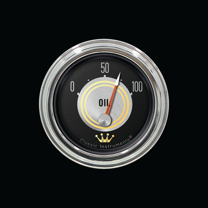 Classic Instruments HH81SLC Hollywood Hot Rod - Oil Pressure Gauge 2-1/8"