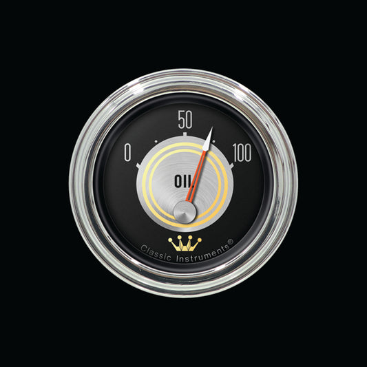 Classic Instruments HH81SLC Hollywood Hot Rod - Oil Pressure Gauge 2-1/8"