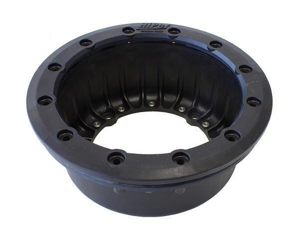 HiPer HI-1040-SBL-F Front 4" Carbon Wheel Half w/ Beadlock Including Black Locking Ring And Hardware.