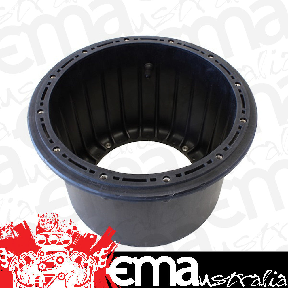 HiPer HI-1070-SBL Rear 7" Carbon Wheel Half w/ Beadlock Including Black Locking Ring No Mud Cover.
