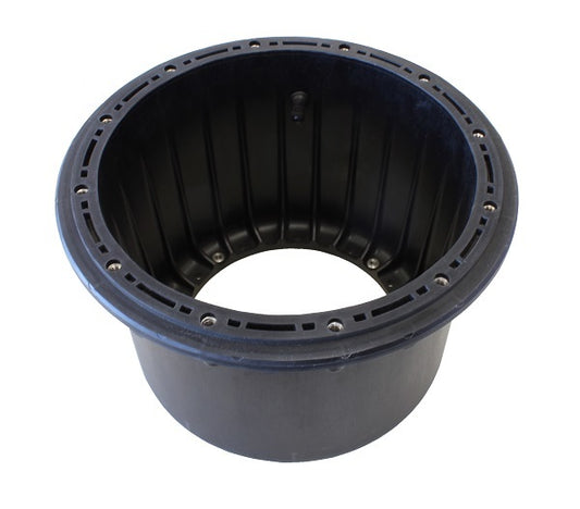 HiPer HI-1070-SBL Rear 7" Carbon Wheel Half w/ Beadlock Including Black Locking Ring No Mud Cover.