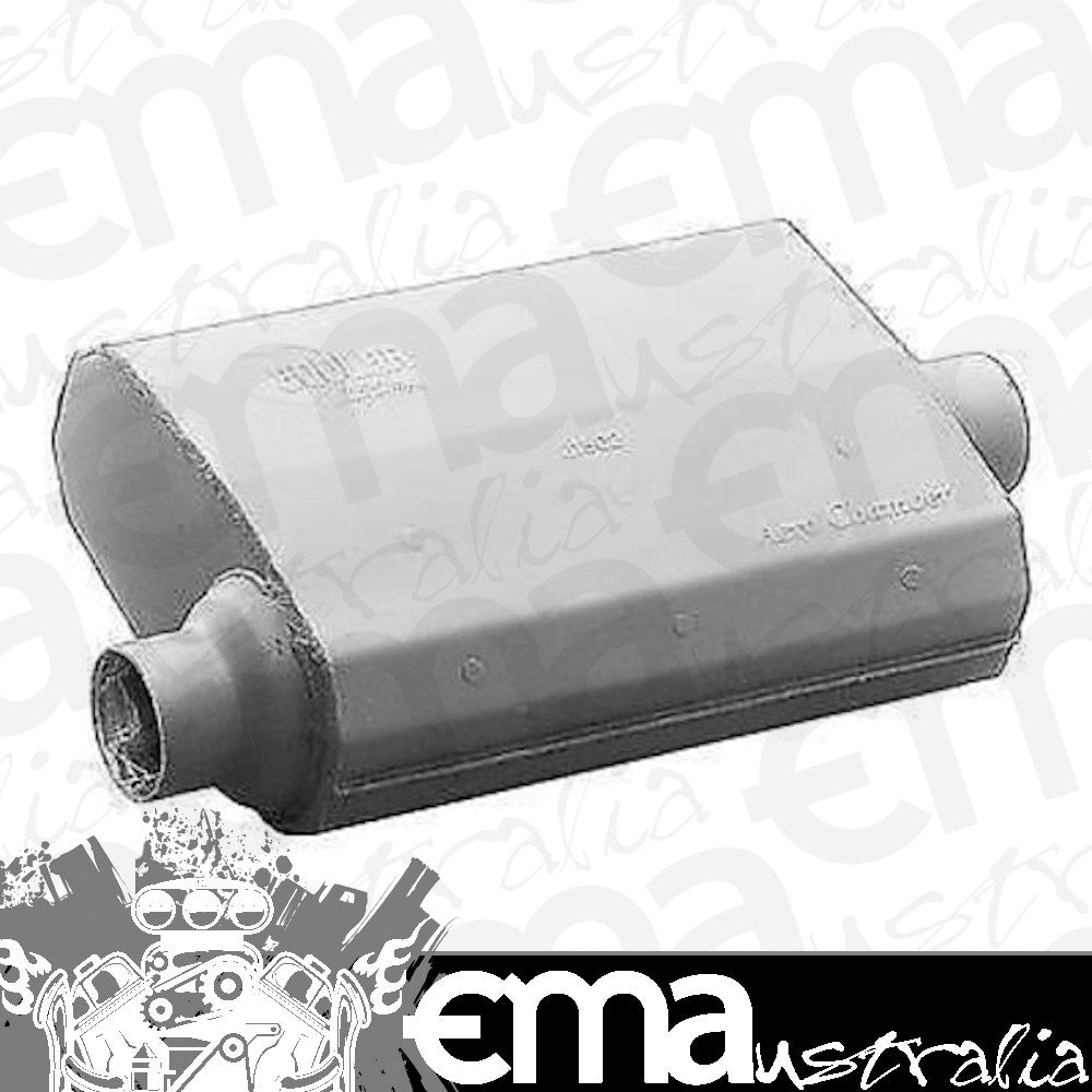 Hooker HK21502 Aero Chamber Steel Muffler 2.50" Offset In 2.50" Center Out