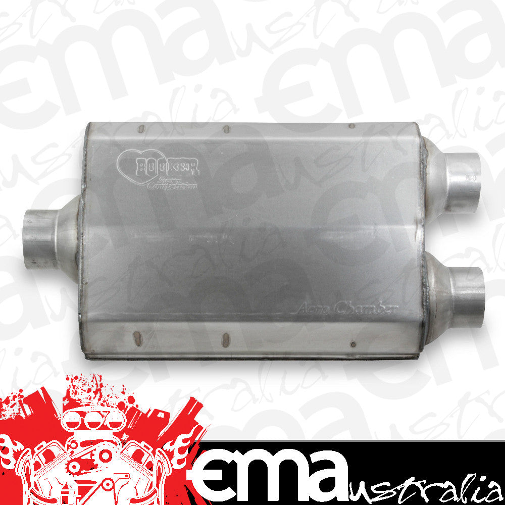 Hooker HK21508 Aero Chamber Muffler Single 2.5" Centre In/Dual 2.5" Out