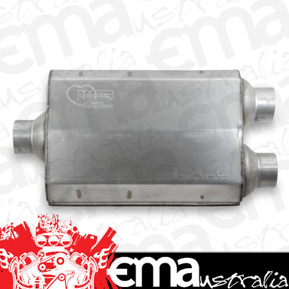 Hooker HK21508 Aero Chamber Muffler Single 2.5" Centre In/Dual 2.5" Out