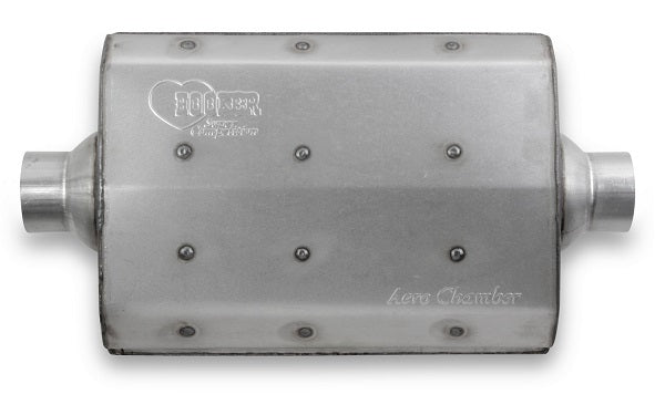 Hooker | HK21516 | Aero Chamber Muffler 2-1/2" w/ Center Inlet & Outlet