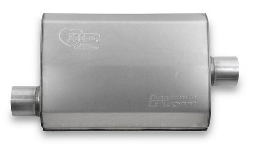 Hooker HK21602 Maximum Flow Muffler 2-1/2" Offset Inlet w/ 2-1/2" Center Outlet