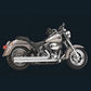 Hooker HK27903-1HKR Exhaust Pipes Rebel Chrome For Harley 84-06 Softail Mid Length Even Straight Cut