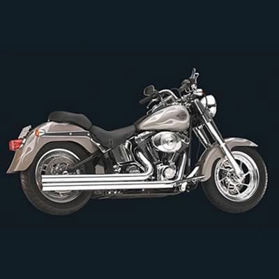 Hooker HK27903-1HKR Exhaust Pipes Rebel Chrome For Harley 84-06 Softail Mid Length Even Straight Cut