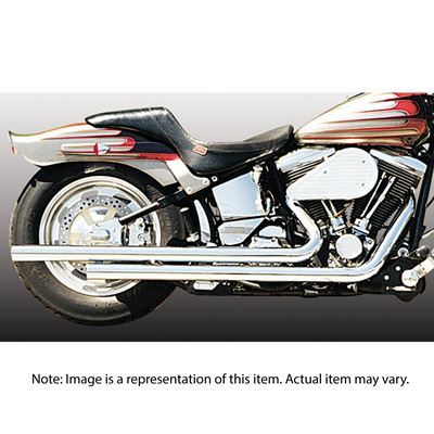 Hooker HK27907-1HKR Exhaust Pipes Rebel Chrome For Harley 84-06 Softail Mid Length Stagger Straight Cut