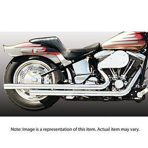 Hooker HK27907-1HKR Exhaust Pipes Rebel Chrome For Harley 84-06 Softail Mid Length Stagger Straight Cut