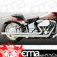 Hooker HK27907-1HKR Exhaust Pipes Rebel Chrome For Harley 84-06 Softail Mid Length Stagger Straight Cut