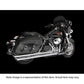 Hooker HK27908-2HKR Exhaust Pipes Rebel Chrome For Harley 84-06 Softail Mid Length Even Slash Cut