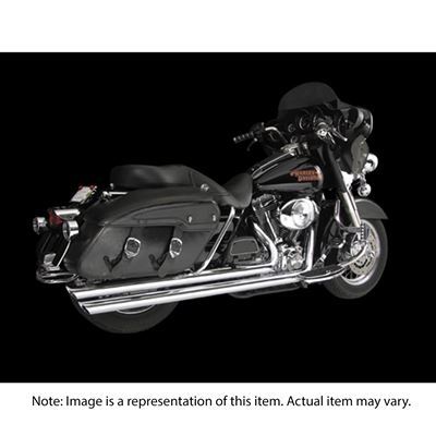 Hooker HK27908-2HKR Exhaust Pipes Rebel Chrome For Harley 84-06 Softail Mid Length Even Slash Cut