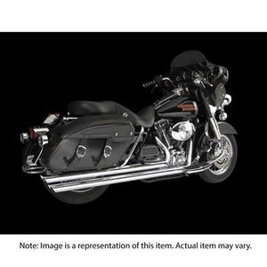 Hooker HK27908-2HKR Exhaust Pipes Rebel Chrome For Harley 84-06 Softail Mid Length Even Slash Cut