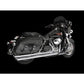 Hooker HK27941-3HKR Exhaust Pipes Rebel Chrome For Harley 84-07 Softail Mid Staggered Slash Cut