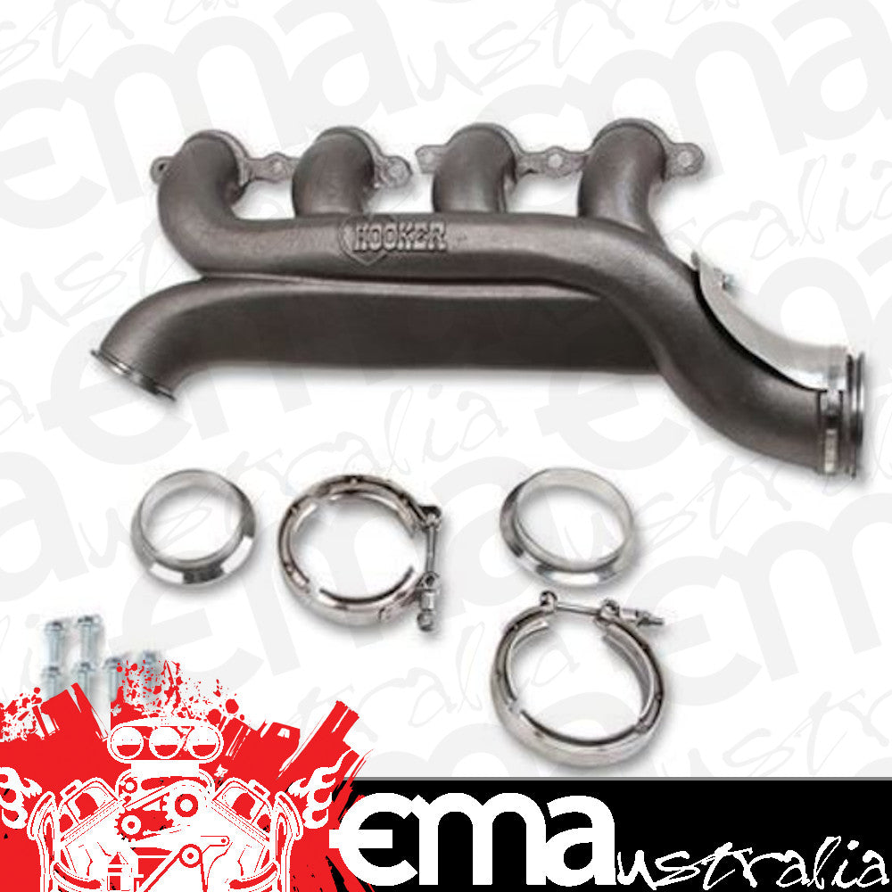 Hooker HK8512HKR Ls Turbo Exhaust Manifold ¶?? Passengerƒ??S Side ¶?? Natural w/ Clamps