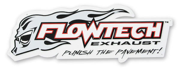 Flowtech Exhaust HO-FL10000FLT Metal Sign w/ Flowtech Logo Size: 18" X 7"